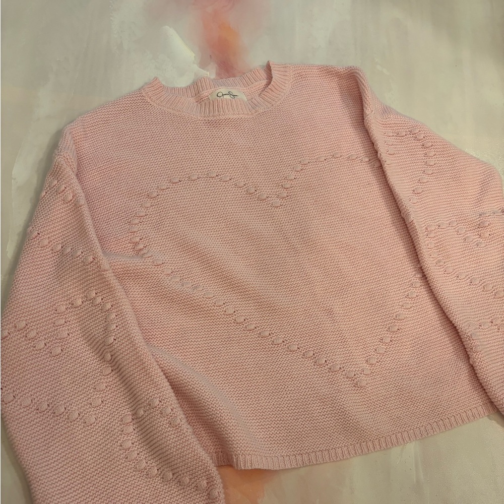 Jessica Simpson Light Pink Heart Sweater